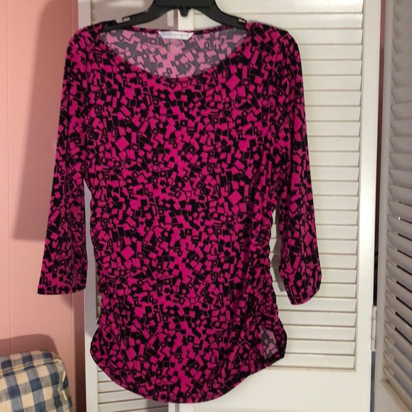 Peter Nygard Tops - "PETER NYGARD"  RUCHED BLOUSE  LS  NWOT